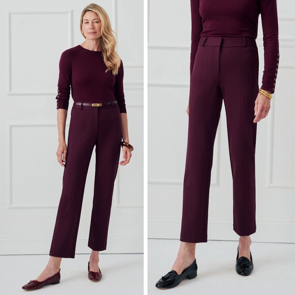 J.McLaughlin Merlot Ynez Trouser Pants Size 8 - 23203